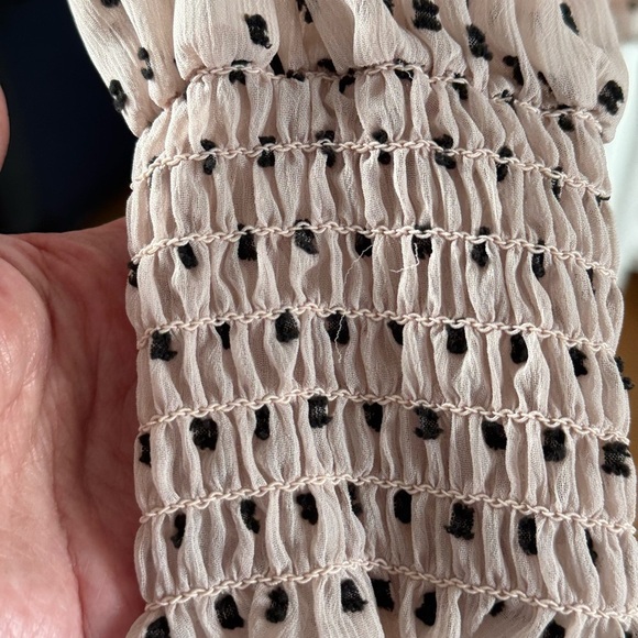 Max Studio Blush Pink Polka Dot Blouse
Ribbon Necktie Size Extra Small - Picture 6 of 7